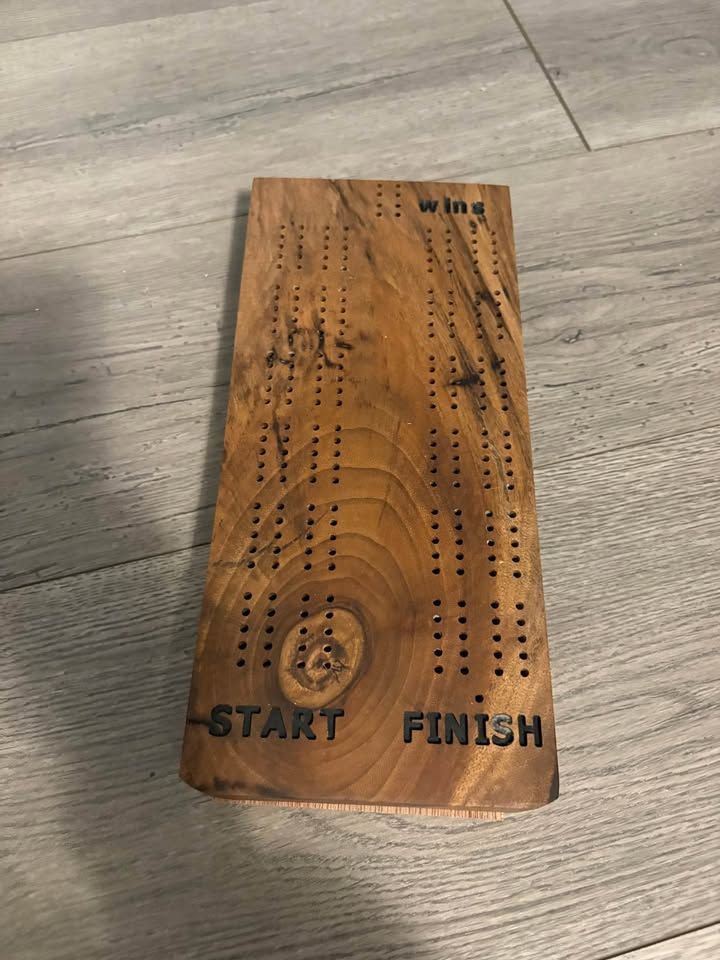 Classic rectangular cribbage board